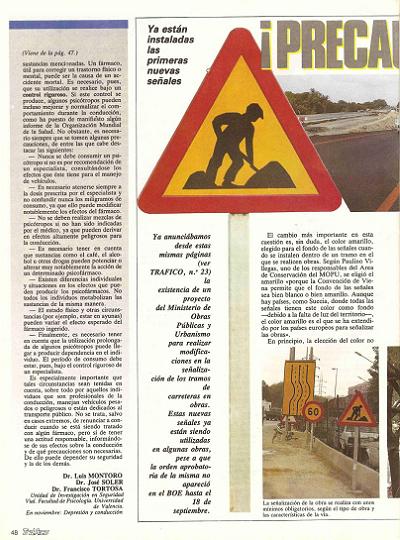 Revista Tráfico, nº 26 (octubre de 1987). ¡Precaución: Obras!