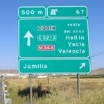 La variante de la carretera N-344 en Jumilla (Murcia)